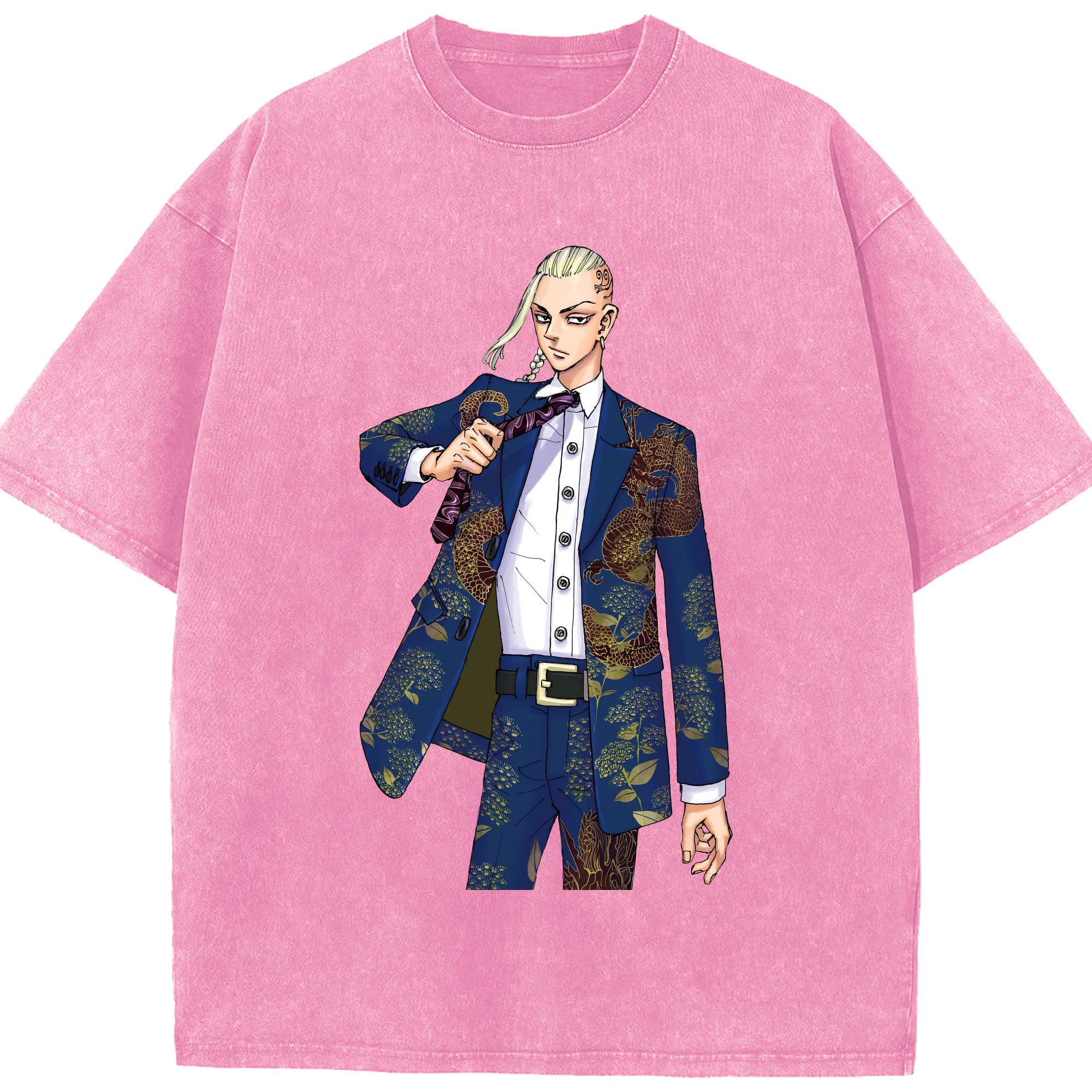 （画像用） 東京リベンジャーズ Tokyo Revengers 綿100% ヴィンテージ風 半袖Tシャツ（フロントプリント）